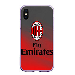 Чехол iPhone XS Max матовый Milan, цвет: 3D-светло-сиреневый