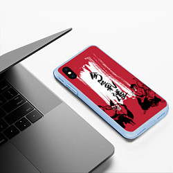 Чехол iPhone XS Max матовый Айкидо, цвет: 3D-голубой — фото 2