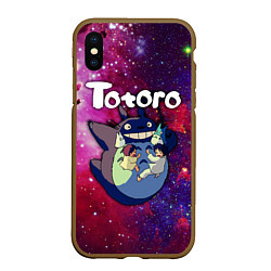 Чехол iPhone XS Max матовый Totoro, цвет: 3D-коричневый