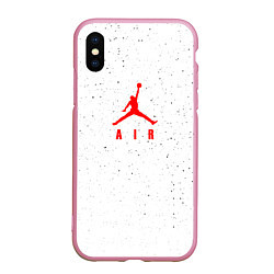 Чехол iPhone XS Max матовый MICHAEL JORDAN, цвет: 3D-розовый