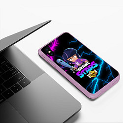 Чехол iPhone XS Max матовый BRAWL STARS BIBI, цвет: 3D-сиреневый — фото 2