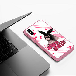 Чехол iPhone XS Max матовый ARIANA GRANDE, цвет: 3D-малиновый — фото 2