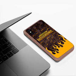 Чехол iPhone XS Max матовый PUBG,, цвет: 3D-коричневый — фото 2