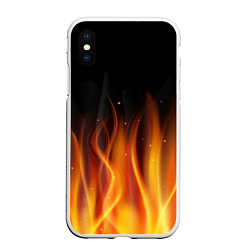 Чехол iPhone XS Max матовый Огонь
