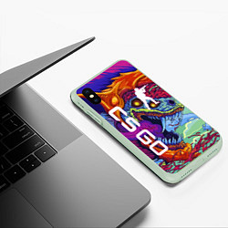 Чехол iPhone XS Max матовый CS GO HYPERBEAST, цвет: 3D-салатовый — фото 2