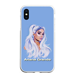 Чехол iPhone XS Max матовый Ariana Grande Ариана Гранде, цвет: 3D-белый