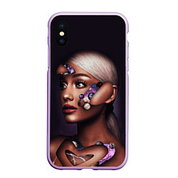 Чехол iPhone XS Max матовый Ariana Grande Ариана Гранде, цвет: 3D-сиреневый