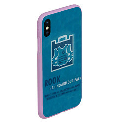 Чехол iPhone XS Max матовый Rook R6s, цвет: 3D-сиреневый — фото 2