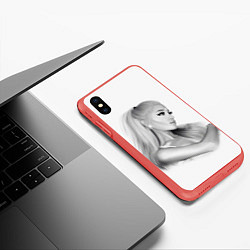 Чехол iPhone XS Max матовый Ariana Grande Ариана Гранде, цвет: 3D-красный — фото 2