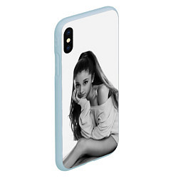 Чехол iPhone XS Max матовый Ariana Grande Ариана Гранде, цвет: 3D-голубой — фото 2