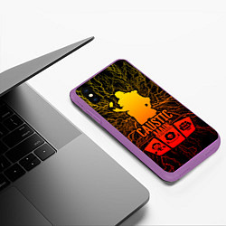 Чехол iPhone XS Max матовый Apex Legends Caustic Main, цвет: 3D-фиолетовый — фото 2