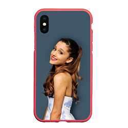 Чехол iPhone XS Max матовый Ariana Grande Ариана Гранде, цвет: 3D-красный