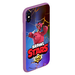 Чехол iPhone XS Max матовый Brawl Stars - Nita, цвет: 3D-фиолетовый — фото 2