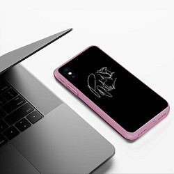 Чехол iPhone XS Max матовый ТИКТОКЕР - PAYTON MOORMEIE, цвет: 3D-розовый — фото 2