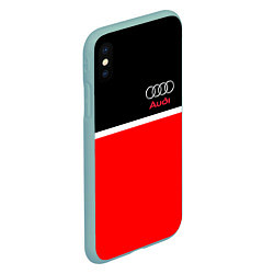 Чехол iPhone XS Max матовый AUDI SPORT, цвет: 3D-мятный — фото 2