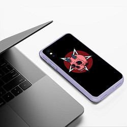 Чехол iPhone XS Max матовый Devil, цвет: 3D-светло-сиреневый — фото 2