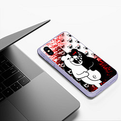 Чехол iPhone XS Max матовый MONOKUMA, цвет: 3D-светло-сиреневый — фото 2