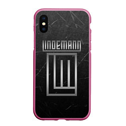 Чехол iPhone XS Max матовый LINDEMANN, цвет: 3D-малиновый