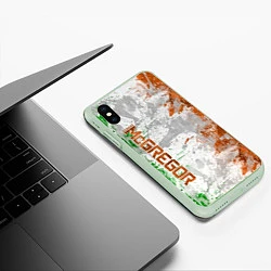 Чехол iPhone XS Max матовый Конор МакГрегор, цвет: 3D-салатовый — фото 2