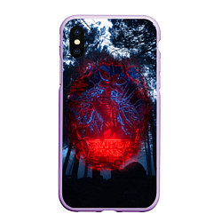 Чехол iPhone XS Max матовый Demogorgon Stranger Things, цвет: 3D-сиреневый