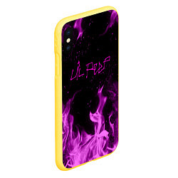 Чехол iPhone XS Max матовый LIL PEEP FIRE, цвет: 3D-желтый — фото 2
