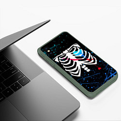 Чехол iPhone XS Max матовый UNDERTALE, цвет: 3D-темно-зеленый — фото 2