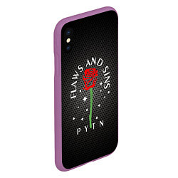 Чехол iPhone XS Max матовый ТИКТОКЕР - PAYTON MOORMEIE, цвет: 3D-фиолетовый — фото 2