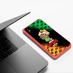 Чехол iPhone XS Max матовый BRAWL STARS NITA, цвет: 3D-красный — фото 2