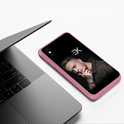 Чехол iPhone XS Max матовый ЕГОР КРИД, цвет: 3D-малиновый — фото 2