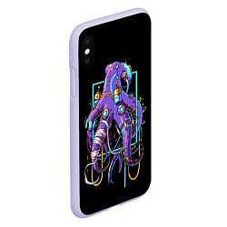 Чехол iPhone XS Max матовый Octopus, цвет: 3D-светло-сиреневый — фото 2