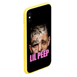 Чехол iPhone XS Max матовый Lil Peep, цвет: 3D-желтый — фото 2