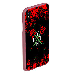 Чехол iPhone XS Max матовый ТИКТОКЕР - PAYTON MOORMEIE, цвет: 3D-малиновый — фото 2