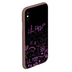 Чехол iPhone XS Max матовый LIL PEEP, цвет: 3D-коричневый — фото 2