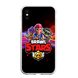 Чехол iPhone XS Max матовый BRAWL STARS