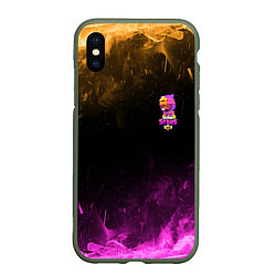 Чехол iPhone XS Max матовый Brawl Stars Sandy, цвет: 3D-темно-зеленый