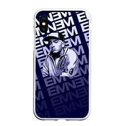 Чехол iPhone XS Max матовый Eminem, цвет: 3D-белый