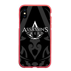 Чехол iPhone XS Max матовый Assassin’s Creed, цвет: 3D-красный