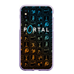 Чехол iPhone XS Max матовый PORTAL, цвет: 3D-светло-сиреневый