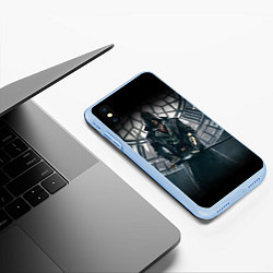Чехол iPhone XS Max матовый Assassin’s Creed, цвет: 3D-голубой — фото 2