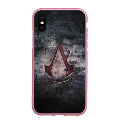 Чехол iPhone XS Max матовый Assassin’s Creed, цвет: 3D-розовый