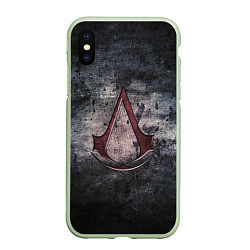 Чехол iPhone XS Max матовый Assassin’s Creed, цвет: 3D-салатовый