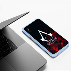 Чехол iPhone XS Max матовый ASSASSINS CREED, цвет: 3D-голубой — фото 2