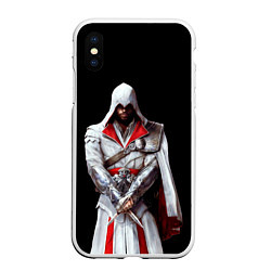Чехол iPhone XS Max матовый Assassin’s Creed, цвет: 3D-белый