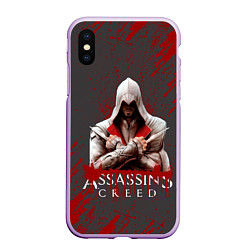 Чехол iPhone XS Max матовый Assassin’s Creed, цвет: 3D-сиреневый