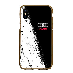 Чехол iPhone XS Max матовый AUDI, цвет: 3D-коричневый