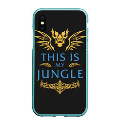 Чехол iPhone XS Max матовый This is my Jungle, цвет: 3D-мятный