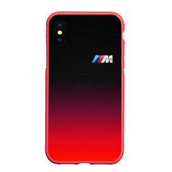 Чехол iPhone XS Max матовый BMW, цвет: 3D-красный