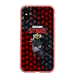 Чехол iPhone XS Max матовый BRAWL STARS:CROW, цвет: 3D-баблгам