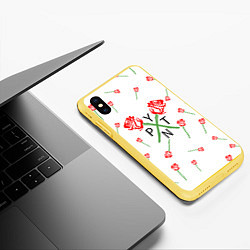 Чехол iPhone XS Max матовый Payton Moormeier: White Style, цвет: 3D-желтый — фото 2