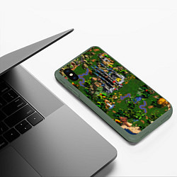 Чехол iPhone XS Max матовый Heroes of Might and Magic, цвет: 3D-темно-зеленый — фото 2